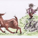N̓səl̓xčin̓ 1 - N̓səl̓xčin̓ Stories for Beginners, second edition. - Story 10 - Coyote and Deer thumbnail