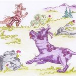 N̓səl̓xčin̓ 1 - N̓səl̓xčin̓ Stories for Beginners, second edition. - Story 2 - Coyote & Dog thumbnail
